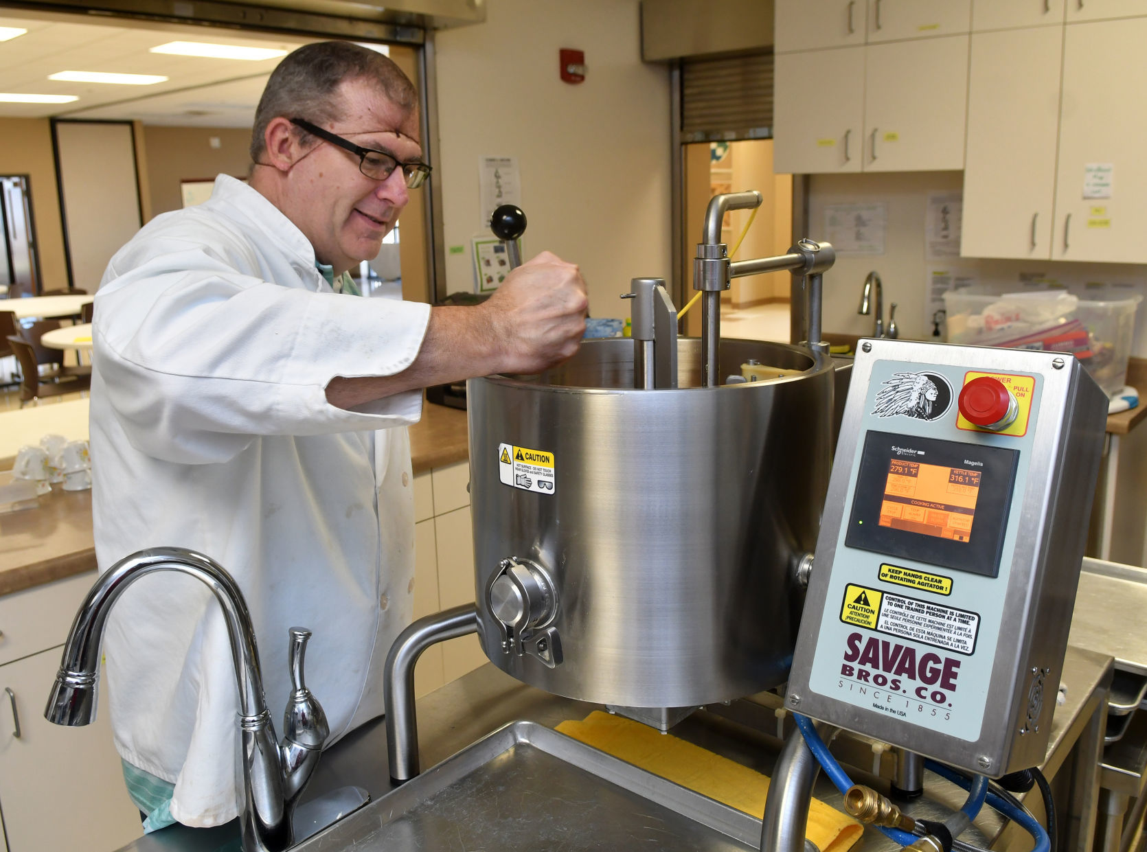 Candy-making in the Catalyst Kitchen at St. John's Lutheran church in Rock Island.